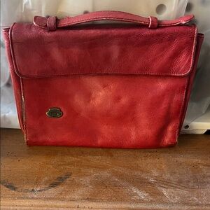 Hand Crafted Red Leather Clutch